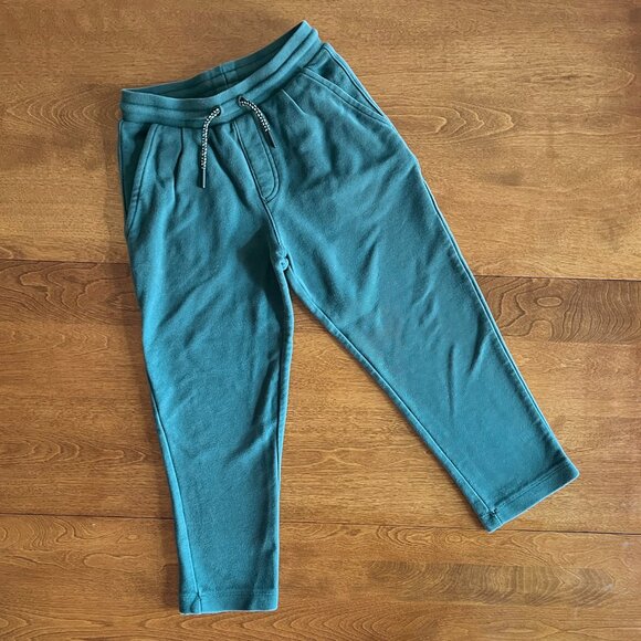 Hanna Andersson green twill joggers 120 - Picture 1 of 9